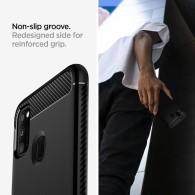 Калъф Spigen Rugged Armor за Samsung Galaxy M21, Matte Black