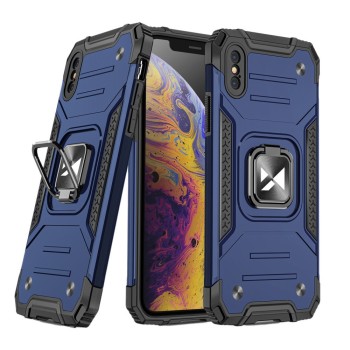 Калъф Wozinsky Ring Armor за iPhone XS / iPhone X blue
