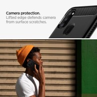 Калъф Spigen Rugged Armor за Samsung Galaxy M21, Matte Black