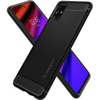 Калъф Spigen Rugged Armor за Samsung Galaxy M31s, Matte Black