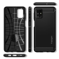 Калъф Spigen Rugged Armor за Samsung Galaxy M31s, Matte Black
