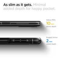 Калъф Spigen Rugged Armor за Samsung Galaxy M31s, Matte Black