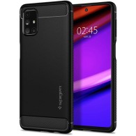 Калъф Spigen Rugged Armor за Samsung Galaxy M31s, Matte Black