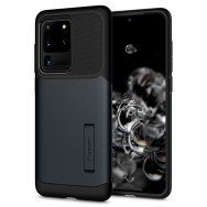Spigen Slim Armor хибриден кейс с най-висока степен на защита за Samsung Galaxy S20 Ultra, Metal Slate