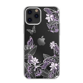 Калъф Kingxbar Butterfly Series original Swarovski crystals iPhone 12 Pro Max purple