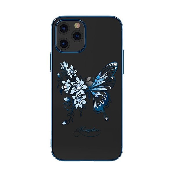 Калъф Kingxbar Butterfly Series original Swarovski crystals iPhone 12 Pro Max blue