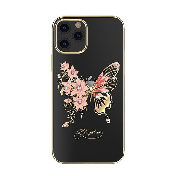 Калъф Kingxbar Butterfly Series original Swarovski crystals iPhone 12 Pro / iPhone 12 golden