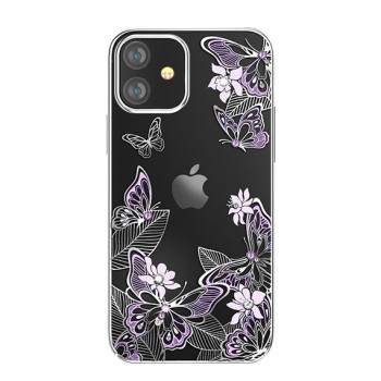 Калъф Kingxbar Butterfly Series original Swarovski crystals iPhone 12 mini purple
