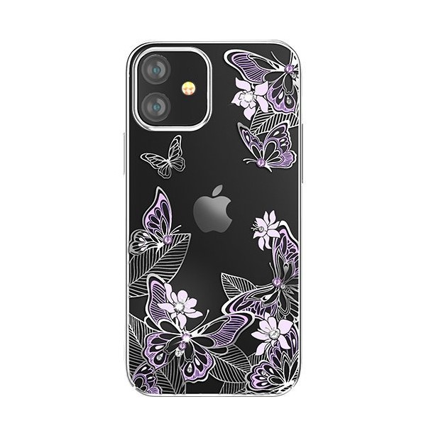 Калъф Kingxbar Butterfly Series original Swarovski crystals iPhone 12 mini purple