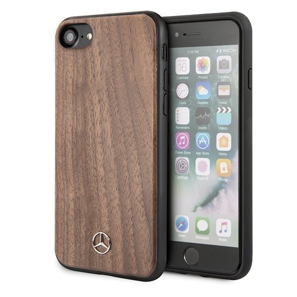 Калъф Mercedes MEHCI8VWOLB iPhone 7/8/SE 2020 Wood Line Walnut