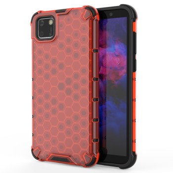 Калъф fixGuard Honeycomb Case armor cover with TPU Bumper for Huawei Y5p red