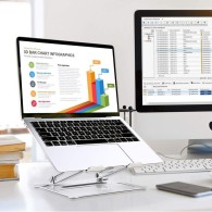 Стойка за лаптоп MAXXIMUS Fold Pro, Универсален Stand, Silver