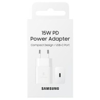 Samsung Fast Travel 15W USB-C Charger EP-T1510NWEGEU - захранване за ел. мрежа с USB-C изход (бял)