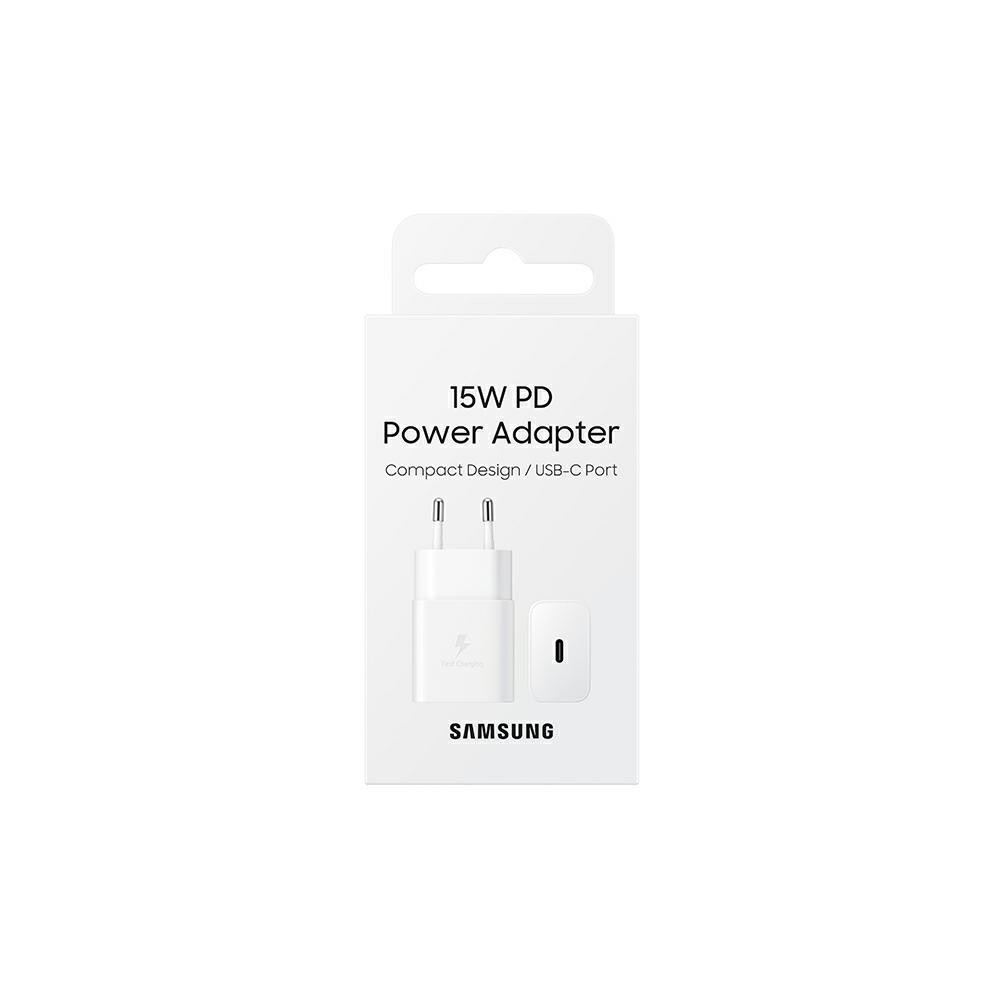 Samsung Fast Travel 15W USB-C Charger EP-T1510NWEGEU - захранване за ел. мрежа с USB-C изход (бял)
