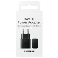 Samsung Fast Travel 15W USB-C Charger EP-T1510NBEGEU - захранване за ел. мрежа с USB-C изход (черен)