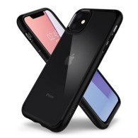 Etui Spigen Ultra Hybrid хибриден кейс с най-висока степен на защита за iPhone 11, Matte Black