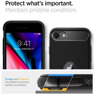 Калъф Spigen Rugged Aarmor за iPhone SE 2020 / 2022, Matte Black