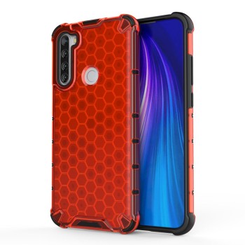 Калъф fixGuard Honeycomb Case armor cover with TPU Bumper for Xiaomi Redmi Note 8T red