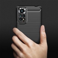 Калъф Tech-Protect TPUcarbon за Xiaomi Redmi Note 11 Pro / 11 Pro 5G, Черен