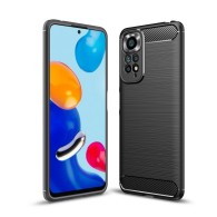 Калъф Tech-Protect TPUcarbon за Xiaomi Redmi Note 11 Pro / 11 Pro 5G, Черен