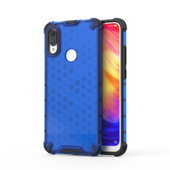 Калъф fixGuard Honeycomb Case armor cover with TPU Bumper for Xiaomi Redmi Note 7 blue