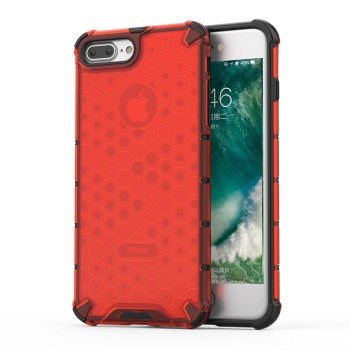 Калъф fixGuard Honeycomb Case armor cover with TPU Bumper for iPhone 8 Plus / iPhone 7 Plus red
