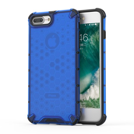 Калъф fixGuard Honeycomb Case armor cover with TPU Bumper for iPhone 8 Plus / iPhone 7 Plus blue