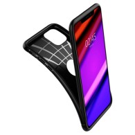 Spigen Rugged Armor удароустойчив силиконов (TPU) калъф за iPhone 11, Matte Black
