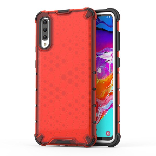 Калъф fixGuard Honeycomb Case armor cover with TPU Bumper for Samsung Galaxy A70 red