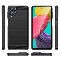 Калъф Tech-Protect TPUcarbon за Samsung Galaxy M53 5G, Черен