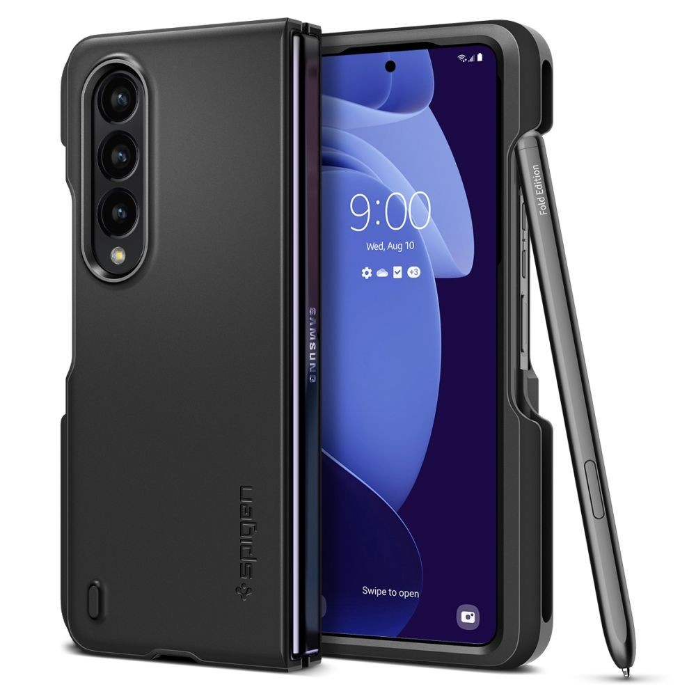 Калъф Spigen Thin Fit Pen Slot за Samsung Galaxy Z Fold 4, Black