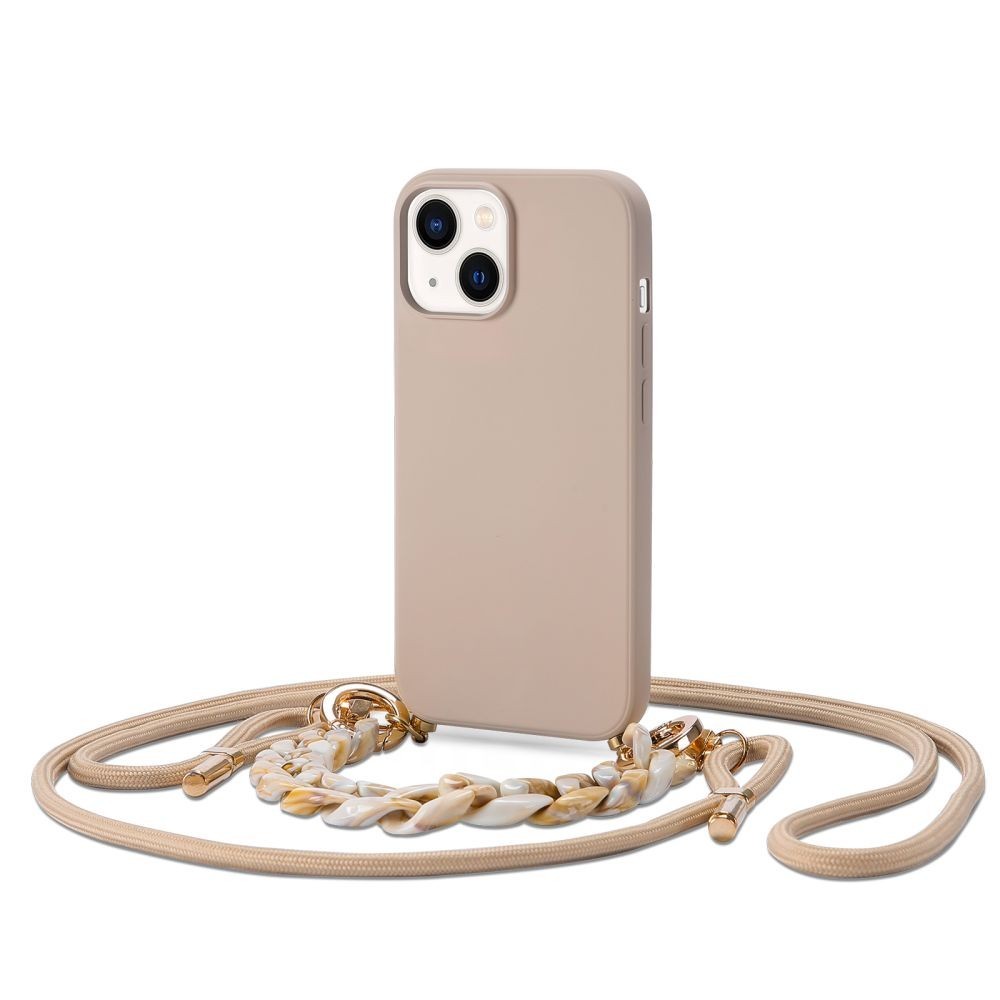 Калъф TECH-PROTECT iCon Chain за iPhone 14, Beige