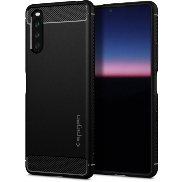 Калъф Spigen Rugged Armor за Sony Xperia 10 III, Matte Black