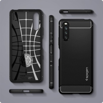 Калъф Spigen Rugged Armor за Sony Xperia 10 III, Matte Black