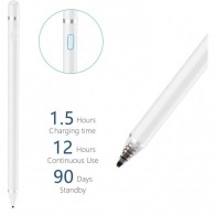 Писалка стилус fixGuard Premium Active Stylus Pen за таблет и телефон, Android, iOS, Windows 10, White