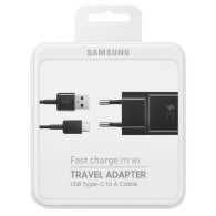 Комплект Зарядно Samsung 15W Power Adapter + Кабел, EP-TA20EBECGWW, Black