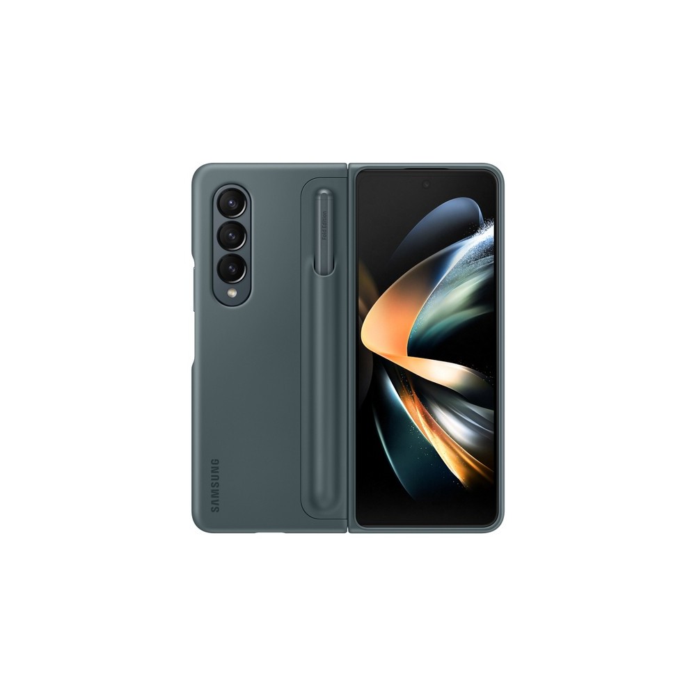 Предпазен калъф Samsung Standing Cover + Stylus Pen за Galaxy Z Fold4, Gray Green