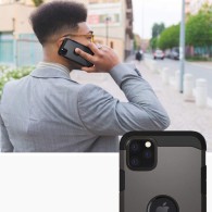 Spigen Tough Armor хибриден кейс с най-висока степен на защита Tech за iPhone 11 Pro, Gunmetal