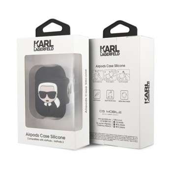 Калъф Karl Lagerfeld KLACCSILKHBK за AirPods 1/2