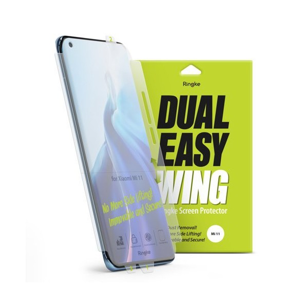 Протектор Ringke Dual Easy Wing 2x за Xiaomi Mi 11, Прозрачен