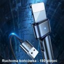 180° USB Кабел Lightning USAMS U60, 2A, 1m, Green