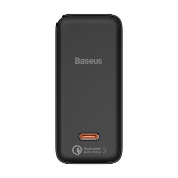 Захрядно Baseus GaN2 Fast Charger 1C, за лаптопи, телефони, таблети, Qualcomm 5, USB-C, 100W, Черен