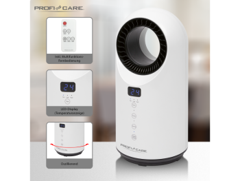 Керамичен нагревател Proficare Ceramic Fan Heater, PC-HL 3086, Бял
