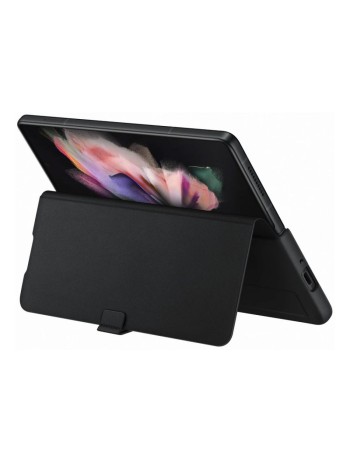 Калъф Samsung Leather Flip Cover за Galaxy Z Fold3, Black