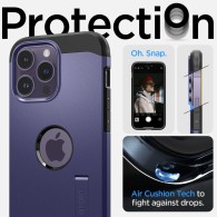 Калъф Spigen Tough Armor Mag MagSafe за iPhone 14 Pro Max, Deep Purple