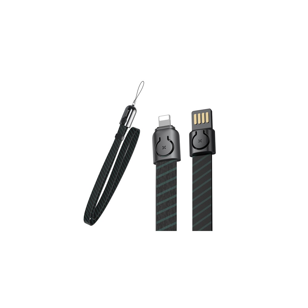 Кабел Baseus Gold Collar Lightning 2.4A, 85cm, Черен