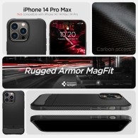 Калъф Spigen Rugged Armor Mag MagSafe За iPhone 14 Pro Max, Matte Black