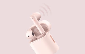 Безжични слушалки Haylou Moripods, TWS, Bluetooth 5.2, Pink