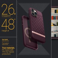 Калъф Spigen Caseology Parallax Mag MagSafe За iPhone 14 Pro Max, Burgundy