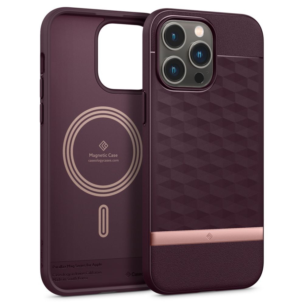 Калъф Spigen Caseology Parallax Mag MagSafe За iPhone 14 Pro Max, Burgundy